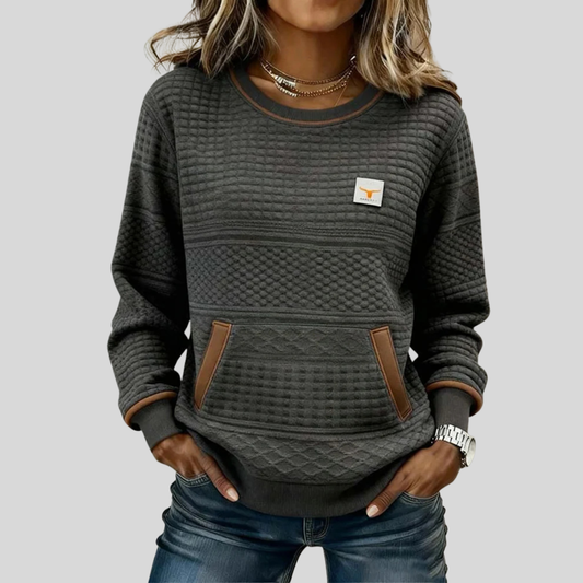 Quilted Sweatshirt with Round Neck for Women Chloé