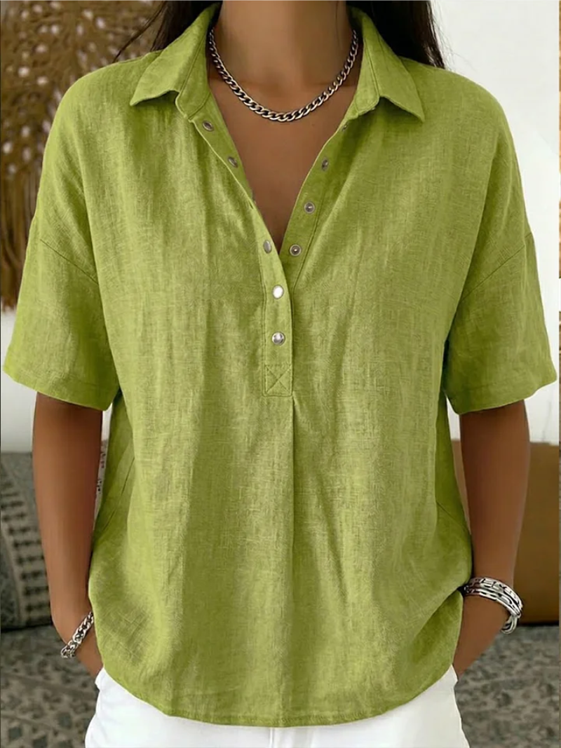 Novaro London® | Blouse with Collar and Button Detail (LIMITED TIME 1+1 FREE!)