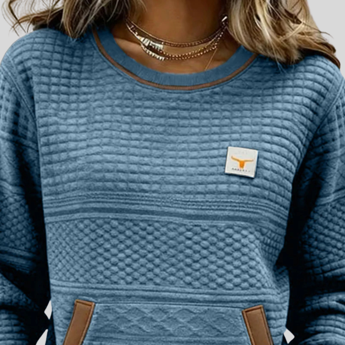 Quilted Sweatshirt with Round Neck for Women Chloé