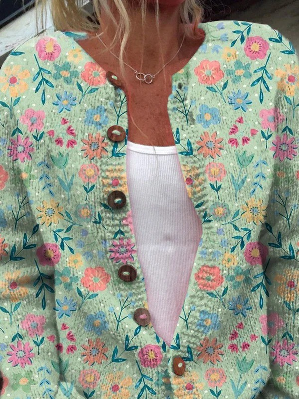 Linda | Vintage Floral Cardigan
