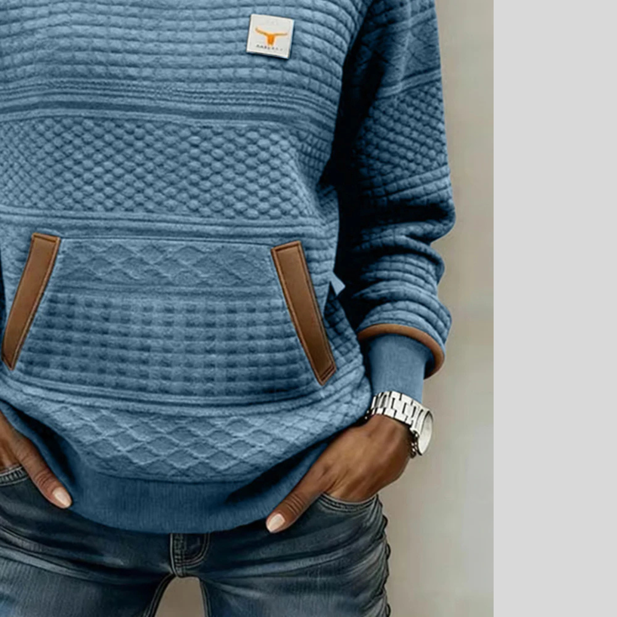 Quilted Sweatshirt with Round Neck for Women Chloé