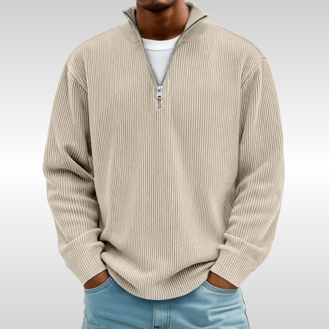 TRISTAN RIBBED ZIP PULLOVER® | EFFORTLESS STYLE AND EASY COMFORT
